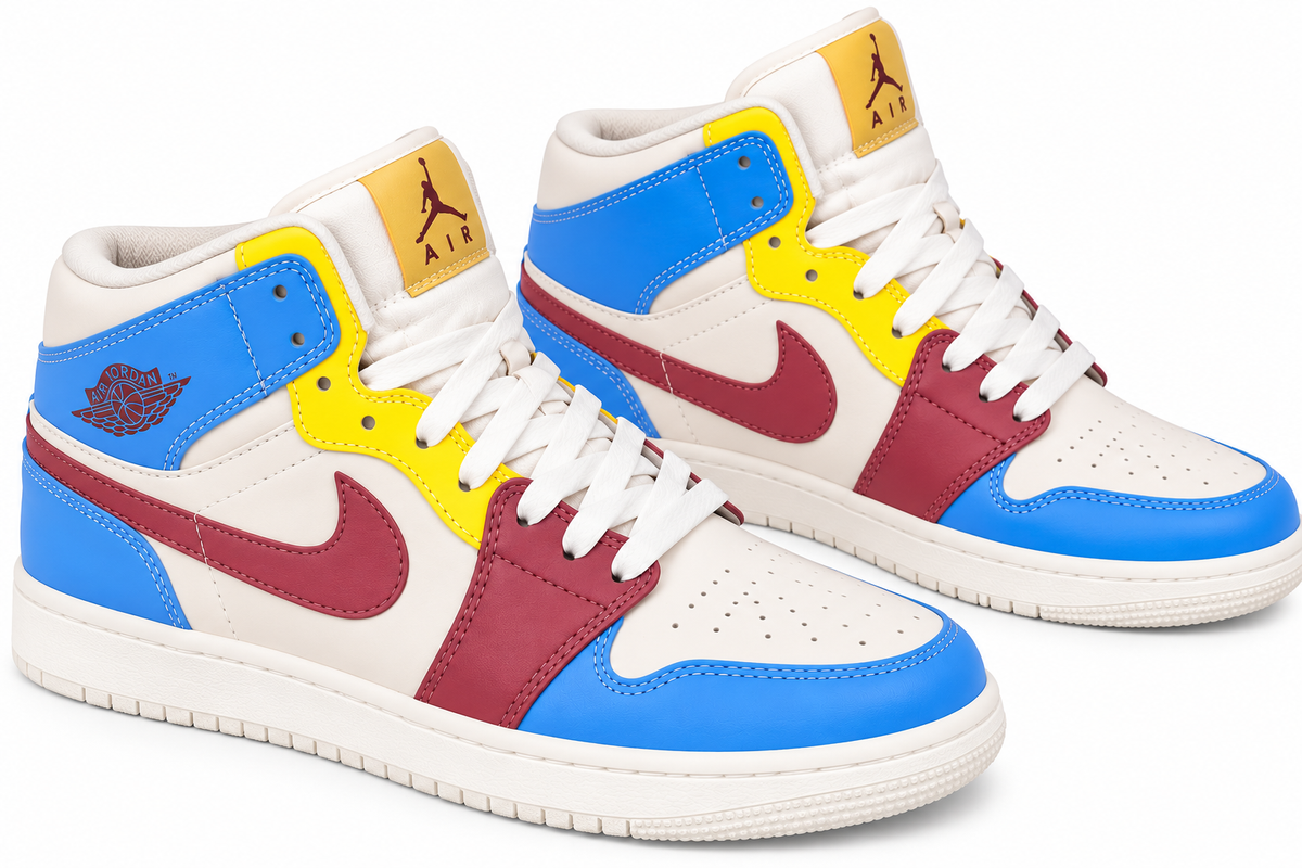 Nike Air Color Pop Multicolor High-Top Sneakers 💙💛❤️
