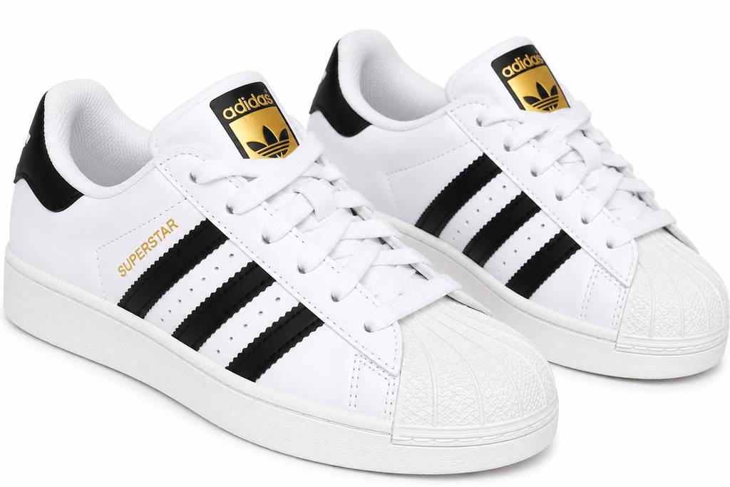 🖤🤍 Adidas Superstar Classic Sneakers – White & Black 👟✨