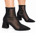 Midnight Elegance Mesh Ankle Boots 🖤