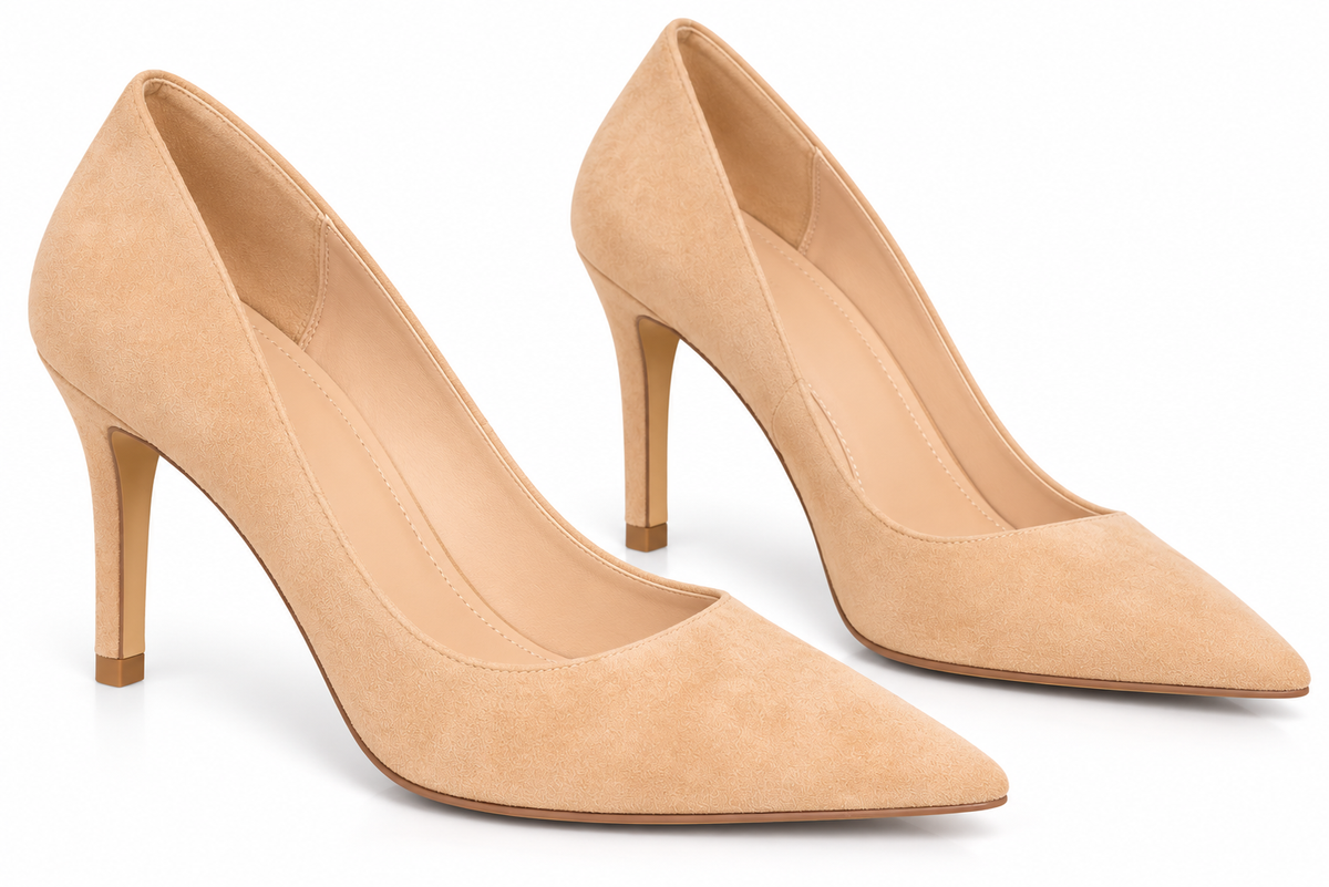 🤎✨ Nude Elegance Classic Luxe Heels – Beige Suede 👠❤️