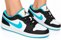 🩵🖤✨ Air Jordan 1 Low Aqua Breeze Sneakers – Black, White & Turquoise 👟💎
