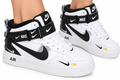 Nike Air Black & White Streetwear High-Top Sneakers! 🖤🤍