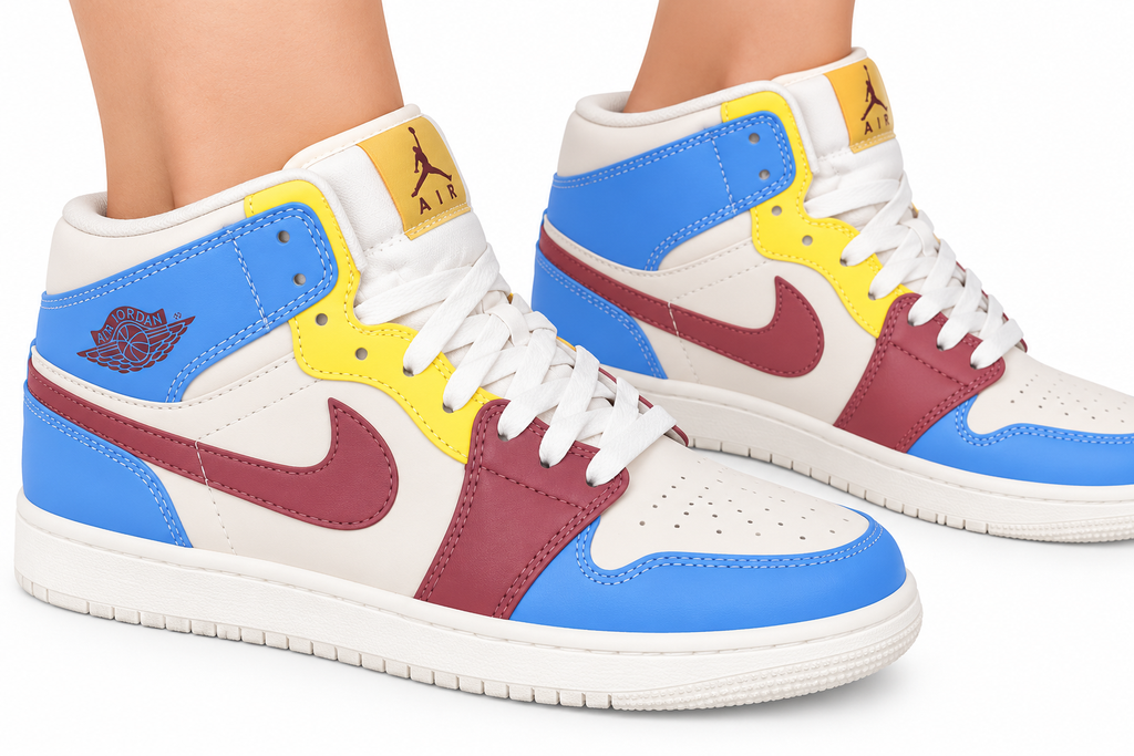 Nike Air Color Pop Multicolor High-Top Sneakers 💙💛❤️