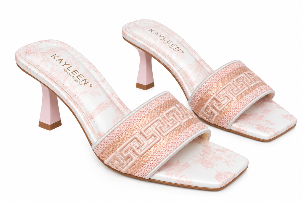 💕 ✨ Blush Pink Elegance Luxe Heels - Pink & Ivory 🌸👠✨