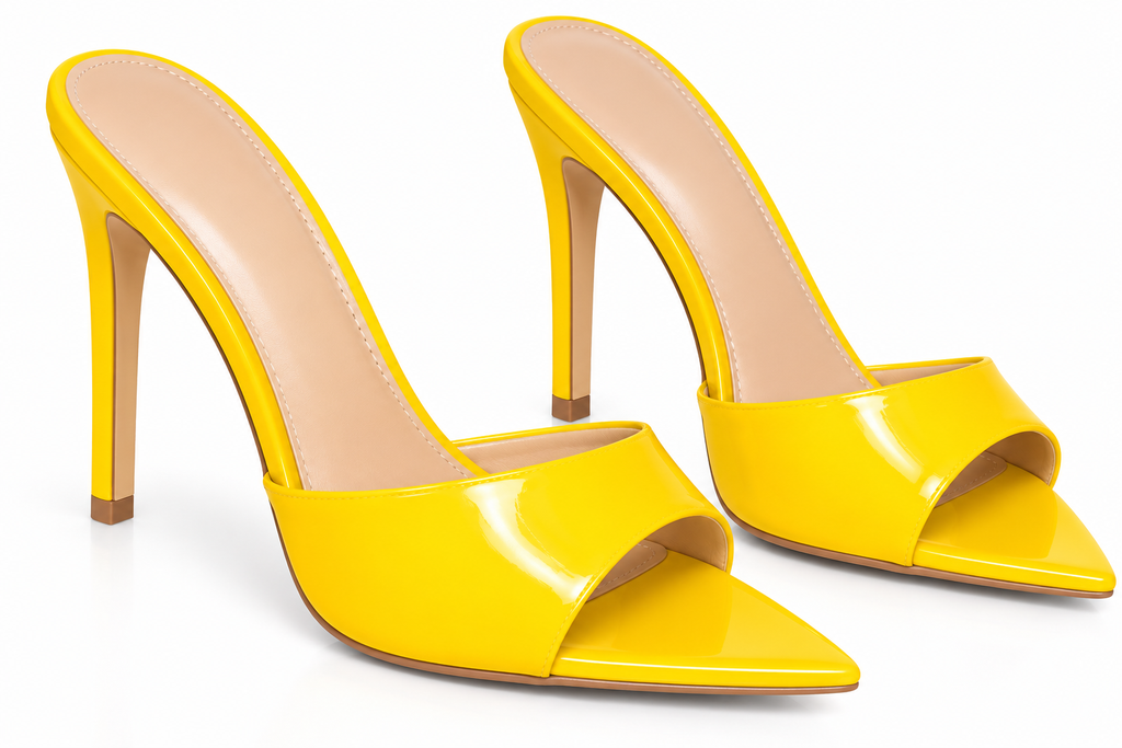 💛✨ Golden Sunshine Glam Luxe Heels – Bright Yellow 👠🌼